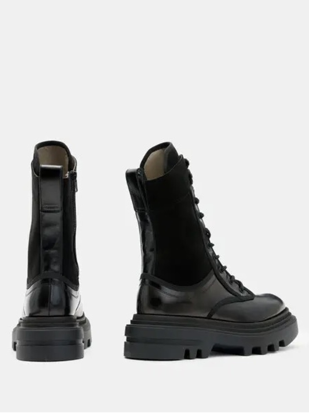 All Saints Alexia Lug Sole Combat Boot Women - Picture 3 of 14